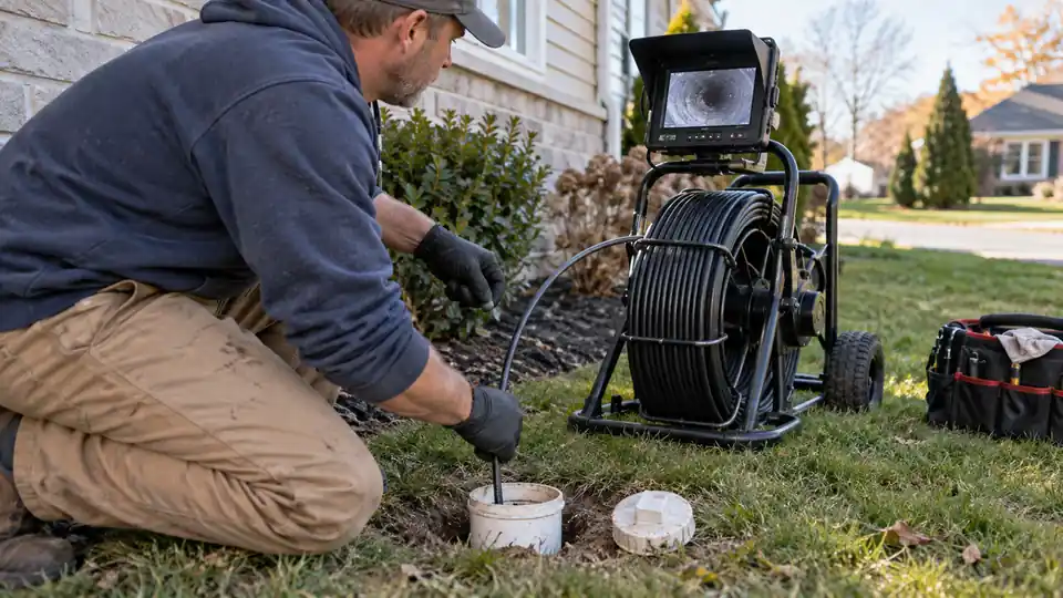 Sewer Cameras shown in a residential plumbing installation.