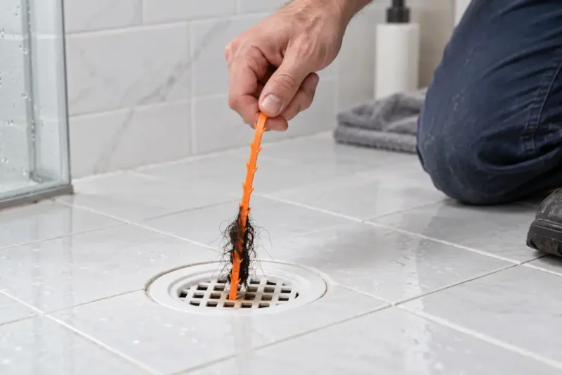 Drain Snakes for Hair shown in a residential plumbing installation.